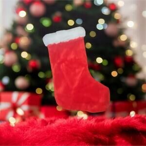 Christmas Stocking Plush Red 15" tall